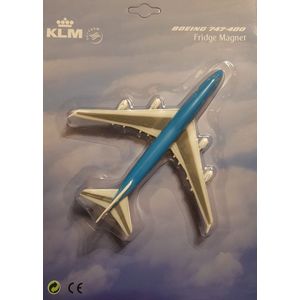 Magneet vliegtuig boeing 747 KLM schaal 1:500 lengte 14cm
