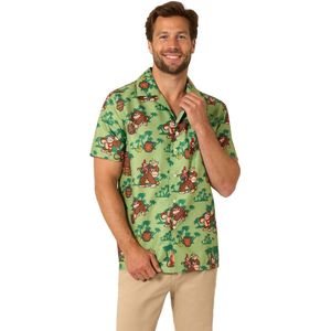 Opposuits Mannen Hawaiian Donkey Kong Bananas - Heren Blouse - Mario Overhemd - Hawaii Hemd - Shirt - Maat XXL