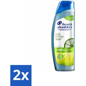 Head & Shoulders - Anti-Roos Shampoo - Pure Intense - Oil Control - 250 ml - Voordeelverpakking - 2 stuks