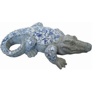 Tuinornament krokodil mozaïek