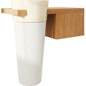 Teakea - Badmeubel Kimy Oak Pedestal Wit-80x45x50-Pure (geolied)