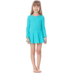 Merry Style Meisjes Body - Bodysuit - Body met Rok - Lange Mouwen – Viscose – MS-MS10-138-BD- Turkoois – 110