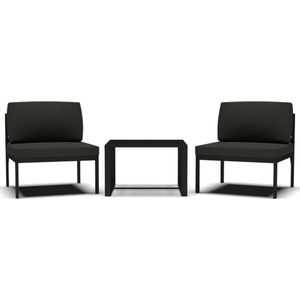 vidaXL Loungeset 3-delig - Aluminium - Antraciet