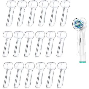 18 stuks tandenborstelafdekkingen voor Oral-B elektrische tandenborstelkoppen, tandenborstelhoes, compatibel met Oral B opzetborstels, beschermhoes voor tandenborstels, beschermkap