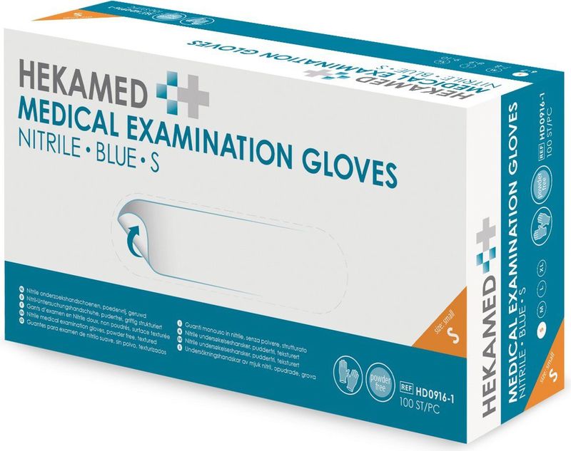 Hekamed - Soft Nitril - Handschoenen - Blauw - 100 Stuks