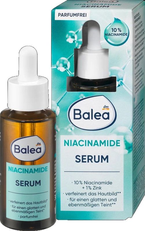 Balea Niacinamide Serum - 10% Niacinamide - Serum Gezichtsverzorging - Poriën verkleinen - 30 ml