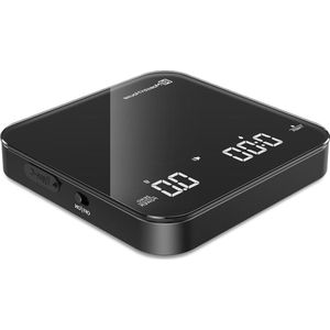 Digitale Keukenweegschaal - Keukenweegschaal Oplaadbare Mini-Koffieweegschaal met Timer - Espressoweegschaal - 2 kg 01 g - Nauwkeurige Weegschaal voor Espresso en Overgietkoffie - Draagbare Weegschaal met Automatische