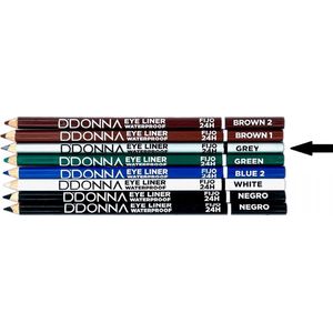 D'Donna - Extra lang oogpotlood met puntenslijper - Zilver Grijs / Eye Liner - Grey - Waterproof - 1 stuks