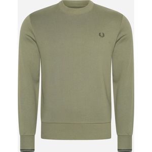 Fred Perry Crew Neck Sweatshirt Truien & Vesten Heren - Sweater - Hoodie - Vest- Groen - Maat L