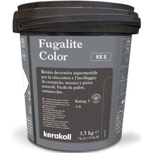 Kerakoll Fugalite Epoxy Voegmiddel KK8 - Kleur 8 Grijs - 1,5 kg Voegmortel voor Tegels & Natuursteen - Verkrijgbaar in 50 Kleuren - Greenbuild rating 4