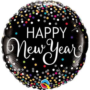 Qualatex - Folieballon Happy New Year confettiprint