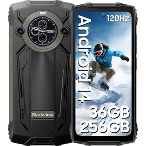 Blackview - BV8200 - Smartphone - Zwart - 36GB RAM, 256GB opslag