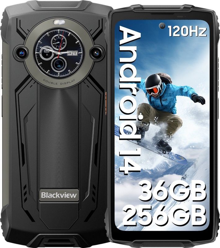 Blackview - BV8200 - Smartphone - Zwart - 36GB RAM, 256GB opslag