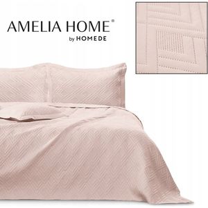 AmeliaHome - Ophelia - Dekbedovertrek - Poederroze - 240x260 cm