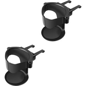 Bekerhouder - Verstelbare Bekerhouder - Ventilatierooster - Universeel - Koffiehouder - Blikjeshouder - Koffiehouder - Veilig Onderweg - Cupholder - Auto, Caravan en Camper - Zwart