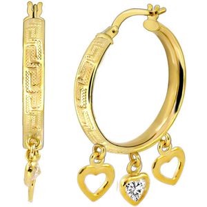 Juwelier Zwartevalk - 14 karaat gouden bedel oorbellen 12.055/23mm--