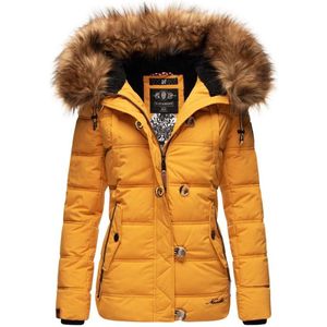 Gewatteerd & Winddicht Navahoo Zoja - Winterjas Dames - Volwassen - Capuchon - Geel - XS