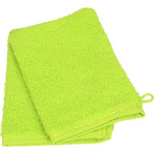 ARTG Towelzz® - Set van 10 Washandjes - 16 x 22 cm - Washandje - 100% Katoen - 500 gr/m2 - Gif Groen - LIME GREEN
