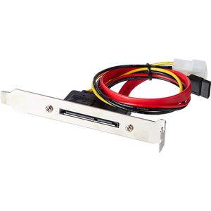 Slotbeugel met 1 x sata 22 pin plug extern