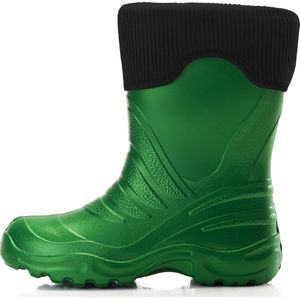 Ladeheid LA-LMG-861-Termix Dames Regenlaarzen - Rubber - Gevoerd - EVA - Waterdicht – Groen/zwart – 28/29