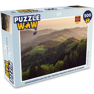 Puzzel Zonsondergang bij het Duitse Zwarte Woud in Europa - Legpuzzel - Puzzel 500 stukjes
