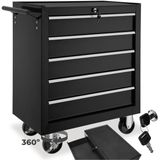Gereedschapswagen - 5 Lades - Vergrendelbaar - Kogelgelagerd - Antislip Mat