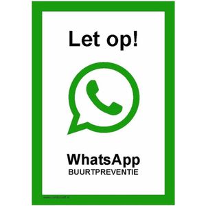 CombiCraft bord WhatsApp Buurtpreventie - 21x30cm