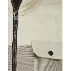 Casa Moda - Sweatvest - Beige - Met Dubbele Borstzakken
