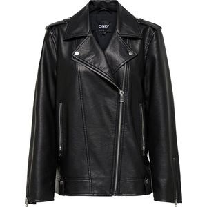 Only Jas Onlmille Faux Leather Jacket Otw 15356198 Black Dames Maat - L