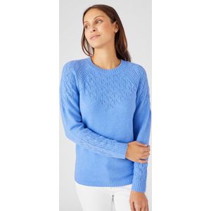 Damart - Trui van sierlijk tricot - Dames - Blauw - M