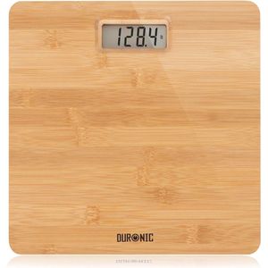 Digitale Personenweegschaal met Groot LCD-Display en Nauwkeurige Sensoren tot 180 kg - Milieuvriendelijk Bamboe