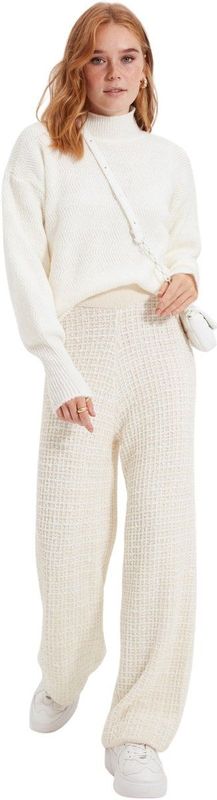 Trendyol - Twoaw21Kz0204 - Gebreide Trui - Antraciet - Zachte Textuur