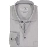 Ledub - Modern Fit - Overhemd - Lichtgrijs - Popeline