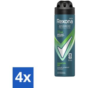 Rexona Men - Deodorant - Spray - Quantum Dry - 150ml x 4