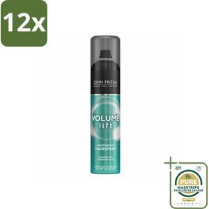 John Frieda – Haarspray – Volume Lift – Voor meer volume – 250 ml - Voordeelverpakking - 12 stuks - Hold - Natuurlijk volume