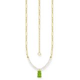 Thomas Sabo - KE2207-430-6-L45V - Ketting - 925 Zilver - Dames - Goldbär Groen - 40+5 cm