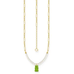 Thomas Sabo - KE2207-430-6-L45V - Ketting - 925 Zilver - Dames - Goldbär Groen - 40+5 cm