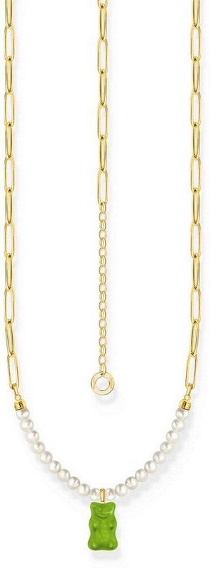 Thomas Sabo - KE2207-430-6-L45V - Ketting - 925 Zilver - Dames - Goldbär Groen - 40+5 cm