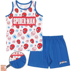 Spider-Man Pyjama voor jongens, tweedelig, strapless, korte broek, blauw