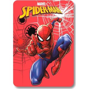 Spiderman fleece deken - rood - Spider-Man plaid - 140 x 100 cm.