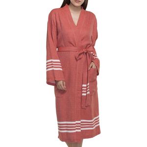 Lalay - Hamam Badjas - Brick - Unisex - 100% Gekamd Katoen
