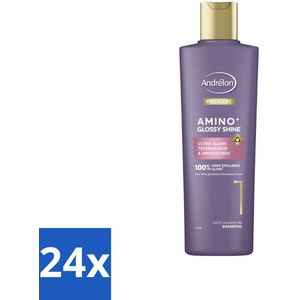 Andrélon – Shampoo – Pro Care Amino+ Glossy Shine – 250 ml - Voordeelverpakking - 24 stuks