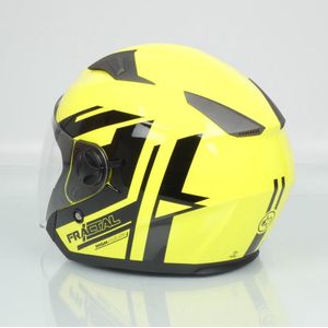 jet one jettone helm geel zwart man vrouw maat xs 53-54cm scooter voor motorfiets nieuw