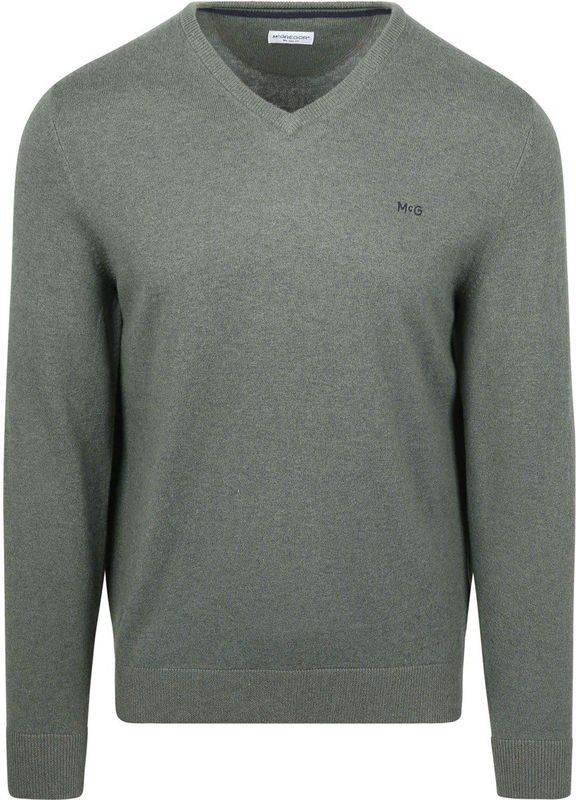 McGregor - Trui - Groen - Merinowol - V-Hals