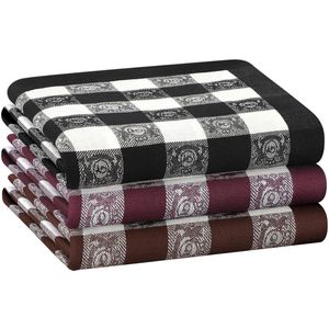 Boraboi® 36-delige set heren zakdoeken van hoogwaardige katoen met elegant jacquardpatroon, 42,5 x 42,5 cm