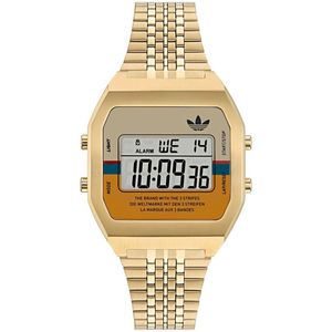 Adidas Originals Digital Two AOST23555 Horloge - Staal - Goudkleurig - Ø 36 mm