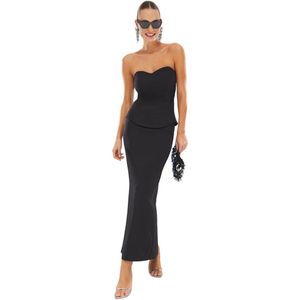 Trendyol Rode Strapless Geweven Stijlvolle Onder-Top Set Tprss25Au00005