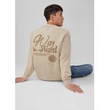 s.Oliver - Sweatshirt - Beige - Met Belettering