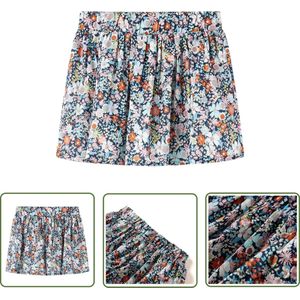 vidaXL Meisjesrokje - Kinderrokje - Kinderrokje 92 donkerblauw - Blauwe Rok - Katoenen Rok - Kindermode