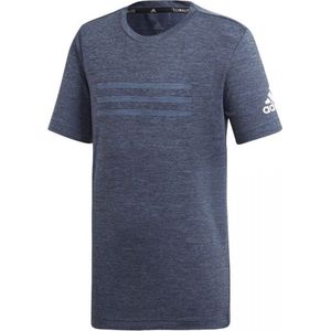 adidas Performance Yb Tr Kn Tee T-shirt Gemengd kind Blauwe 7/8 jaar